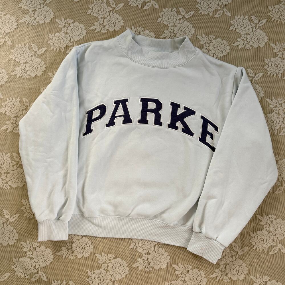 Parke Varsity Sweatshirt Pale Blue Size L/XL